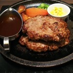 銀座ライオン - THE銀座Wハンバーグ 1408円