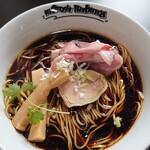 menya 787 - トッピングを乗せた古醤油十歳造地鶏出汁