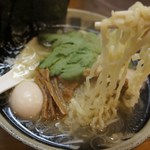 らーめん 元山亭 - 塩拉麺（卵、海苔ブラス）ちじれ麺に注目！