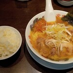 Rairai Tei - 塩ラーメン（並盛）、小ライス