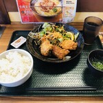 はなまるうどん - から揚げ定食　５９０円