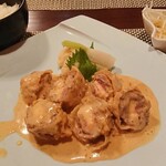 旬菜ステーキ処 らいむらいと - 牛ロース肉のチーズはさみ揚げ