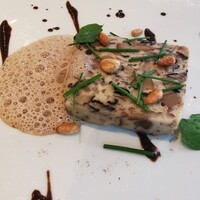 レザンファン ギャテ - ７種類のキノコと帆立貝、栗の温かいテリーヌ