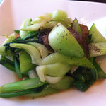 中国料理 伊部 - 干し肉と青菜炒め