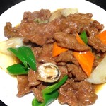 Stir-fried beef and oyster sauce
