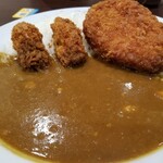 カレーハウス CoCo壱番屋 - エビ煮込みカレー500g1辛＋エビカツ＋カキフライ２コ。