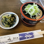 Sobadokoro Sugi - 蕎麦つゆと青菜漬け