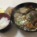 Oishi Mbo Akiba - 山菜ラーメン＆半ライス