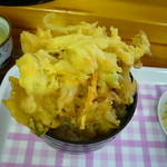 老稚園 - けんちんうどん　ミニ天丼付　700円／奥さん