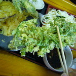 老稚園 - 野菜の天麩羅。サクサクしていて香ばしい!!!