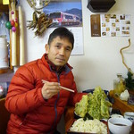 老稚園 - この天麩羅のボリュームは・・・頭と同等の？（笑）見た目、笑うしかないってこのこと。