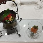 華湘 - 前菜　サーモン・チャーシュー・蒸し鶏