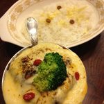 ビーフタンカレー＋季節の野菜＋チーズ