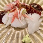 魚菜料理 縄屋 - カンパチとカミナリイカ