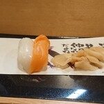 寿司居酒屋 や台ずし - イカとサーモン