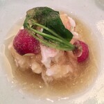 魚菜料理 縄屋 - 蟹の胴〜ウスバハギの出汁の煮こごり