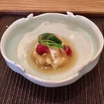 魚菜料理 縄屋 - 蟹の胴〜ウスバハギの出汁の煮こごり