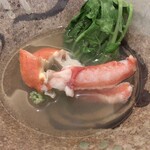 魚菜料理 縄屋 - 蟹のしゃぶしゃぶ②