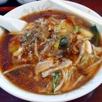 進来軒 - もやしそば(胡椒、ラー油、酢いっぱい)