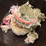 魚菜料理 縄屋 - 焼きおにぎりに、蟹の身・蟹味噌をたっぷりかけて