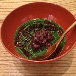 魚菜料理 縄屋 - 蓮根餅入り・抹茶ぜんざい