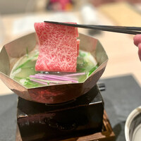 肉割烹ふたご THE JUNEI HOTEL KYOTO - 牛骨スープでしゃぶしゃぶ