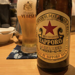 めしや 浮世ばなれ - ビール 赤星 650円