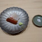 鮨こゝろ - 自家製からすみ  黒鯛     熟成された むっちり 甘い鯛