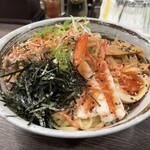 Maruno - 海老塩まぜそば 大盛 850円
                        （茹でる前の麺の量 300g）
                        特製変更 海老塩 300円