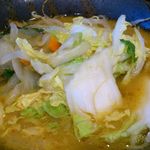 伝丸 - 伝丸 南葛西店 野菜らーめん味噌 たっぷりの炒め野菜