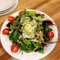 OSTERIA AL BUCO - 魚介類と大麦のサラダ アボカド添え