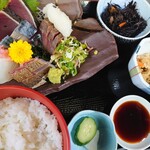 Washu Baru Ibushigin - お刺身定食