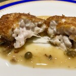 三和 - 白子のカツレツ レモンとバター ケッパーのソース