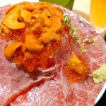 吉祥寺 肉ドレス海鮮丼 - 肉ドレス海鮮丼,うに3倍盛り