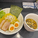 石山商店 - 奥様の「つけ麺」¥800＋「味玉」¥100