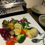 からなしの上 - 季節野菜のバーニャソース
