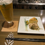 からなしの上 - ハートランド(飲みかけ)と、おとおし