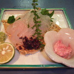 湘南食堂 - 江の島産　カワハギの刺し身