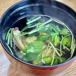 鮒兼 - ここの肝吸いも旨いんだよ〜！