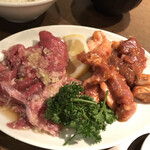 Yakiniku motsunabe futakotamagawa kuratsuki - ねぎたん二種ランチ