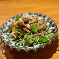 旬華 なか村 - 蒸し鶏の麻辣ソースがけ