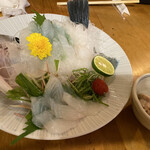 Sakanaya Uohide - カワハギ造り　キモが美味い
