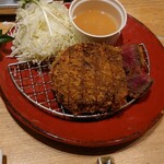 蕎麦と日本料理　驚　KYO - フィレの牛カツ:いい具合に揚がっててわさびと塩で頂きました！
