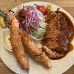 とんかつ 洋食の店 ICHIBAN - 大きなエビフライ‼︎