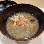 うを徳 - 鱈白子とセイコガニと海老芋のお椀