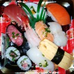 清水フードセンター - 料理写真:握り寿司盛合せ扇　2021/11/22