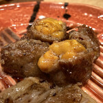 杢魚庵 - うに牛肉巻き