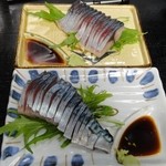 椅子のある立ち呑み つるつるいっぱい - 〆鯖　※背の部分と腹の部分　2012年12月