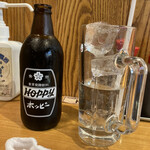 立飲みカドクラ - 黒ホッピー (350円)