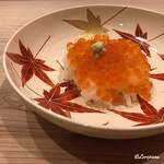 御料理 寺沢 - いくらの飯蒸し